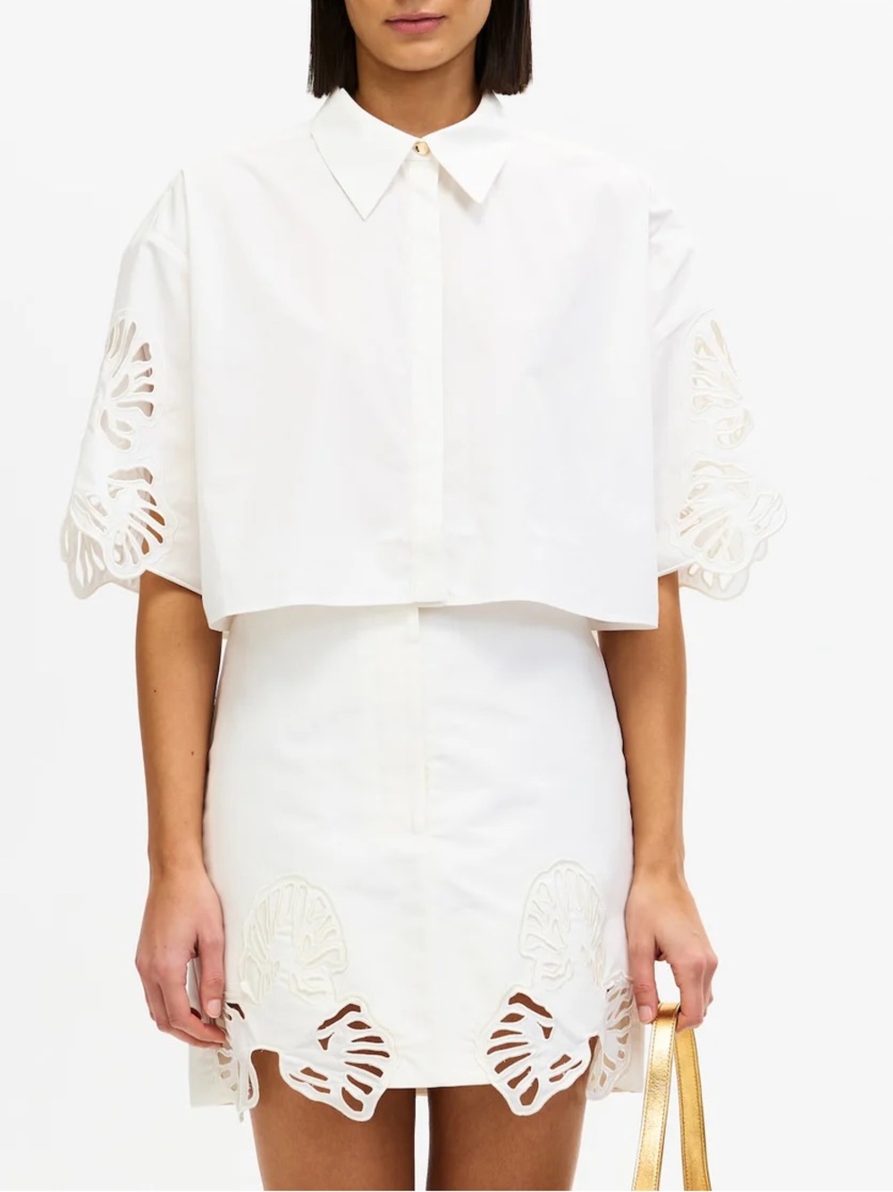Acler White Blairhall Button-Up Top